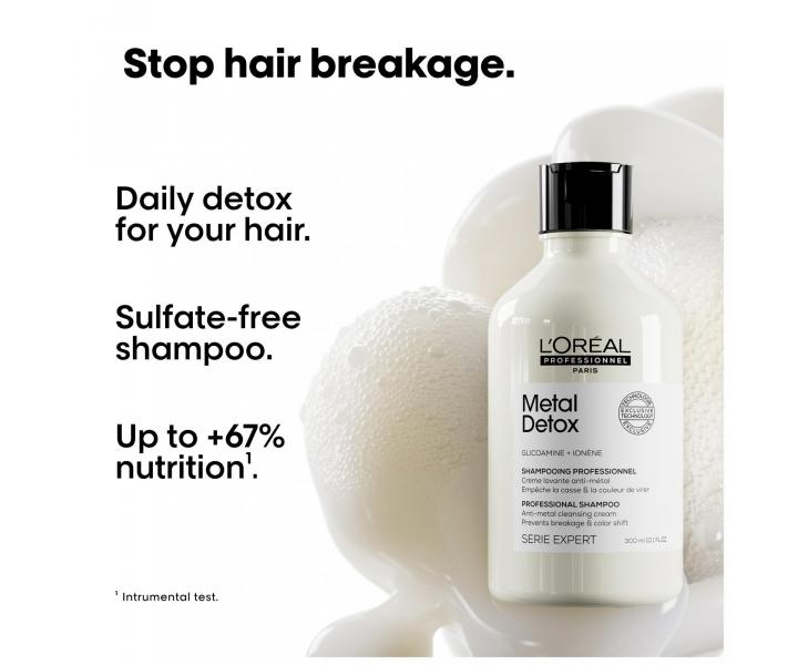 Szampon do wosw farbowanych i zniszczonych Loral Professionnel Serie Expert Metal Detox - 300 ml