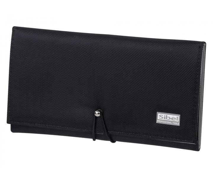 Etui fryzjerskie na grzebienie Sibel + 8 szt grzebieni  - czarne