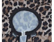 Peleryna fryzjerska do strzyenia wosw Eurostil Professional - lampart - metalowy haczyk