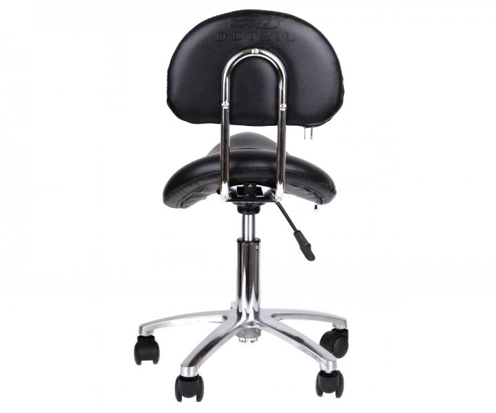 Taboret na k�kach z oparciem Detail T2- czarny (38)