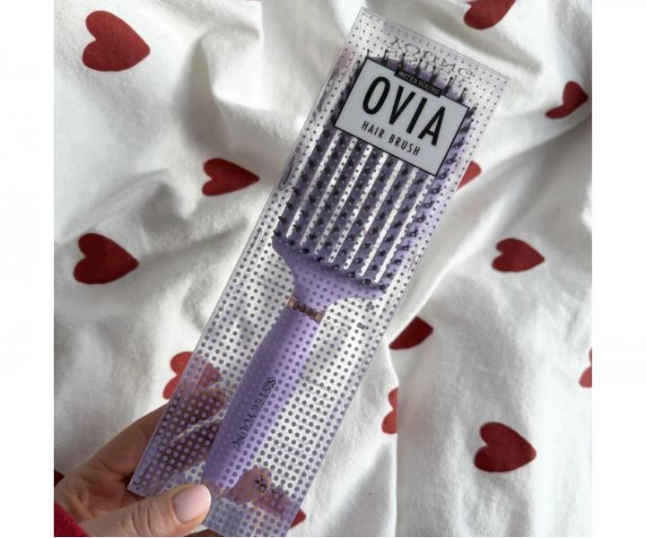 Szczotka do rozczesywania i suszenia w�os�w z w�osiem dzika i nylonowym Sister Young Ovia Hair Brush - fioletowa