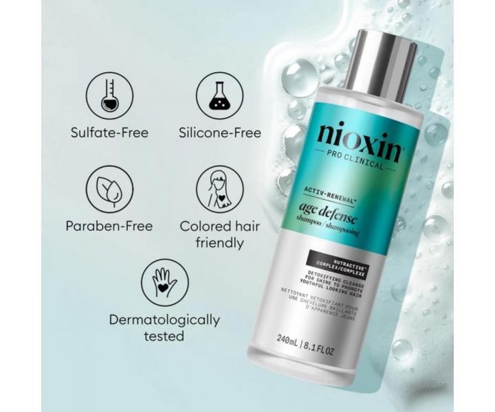 Szampon detoksykacyjny przeciw starzeniu si� sk�ry g�owy Nioxin Age Defense Shampoo - 240 ml