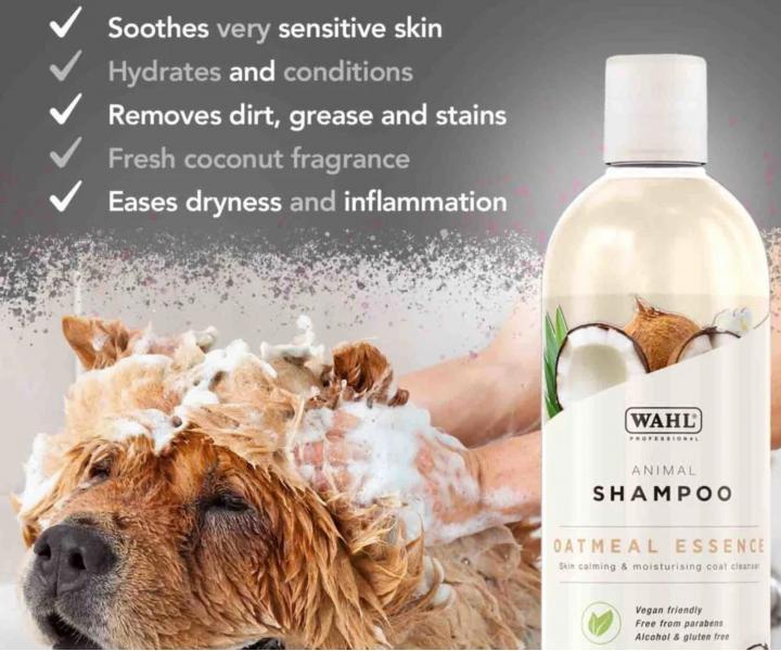 Delikatny szampon do wra�liwej sk�ry zwierz�t Wahl Professional Animal Shampoo Oatmeal Essence - 500 ml - koncentrat