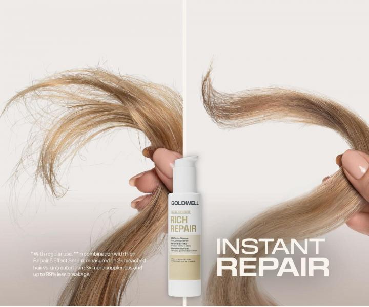 Serum regeneruj�ce bez sp�ukiwania do w�os�w suchych i zniszczonych Goldwell Dualsenses Rich Repair 6 Effects Serum - 100 ml