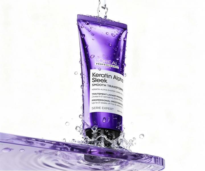Kuracja wyg�adzaj�ca do w�os�w pusz�cych si� Lor�al Professionnel Serie Expert Keratin Alpha Sleek Smooth Transformer - 200 ml