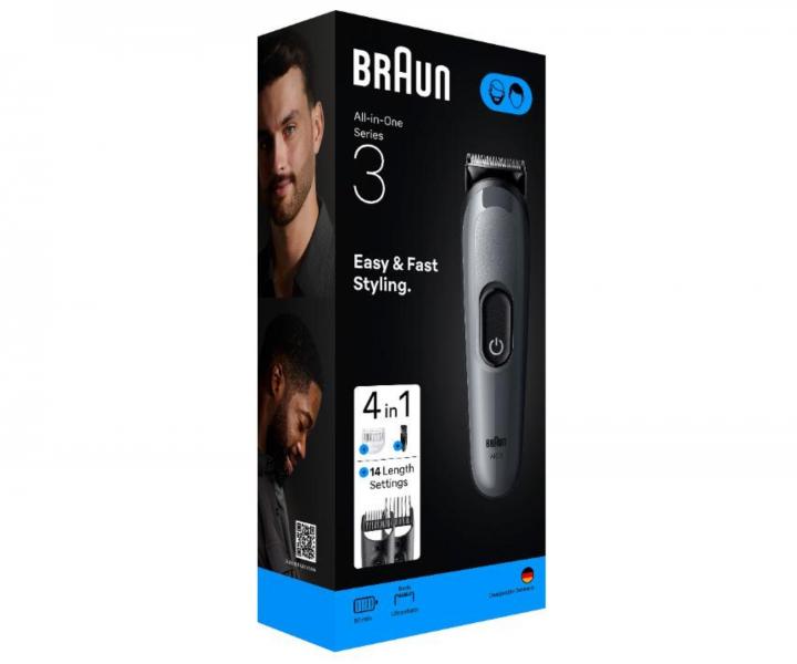 Wielofunkcyjny trymer do wosw, brody i ciaa Braun Series 3 AIO3500 - szary