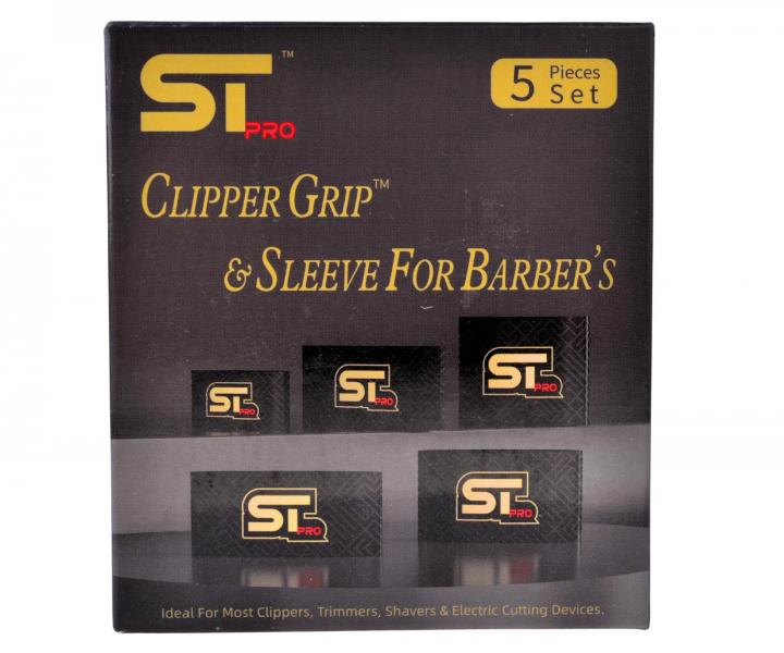 Antypo�lizgowe nak�adki na maszynki do strzy�enia Supreme Trimmer Pro Clipper Grip - czarne - 5 szt.