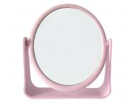 Dwustronne lusterko kosmetyczne owalne Duko 1026 z podstawk� - r�owe