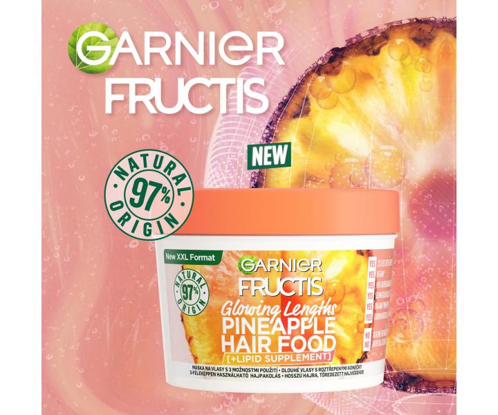 Maska rozwietlajca do wosw dugich Garnier Fructis Pineapple Hair Food 3 Usages Mask - 400 ml