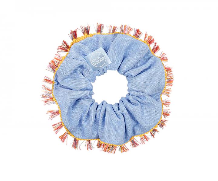 Ozdobna gumka do w�os�w spiralka Invisibobble Sprunchie Original Hola Hola - niebieska z fr�dzelkami