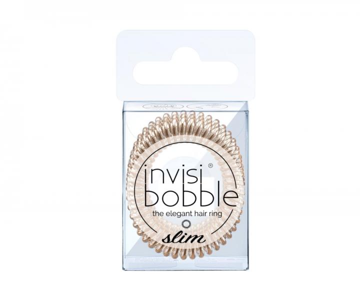 Gumka do w�os�w spiralka cienka Invisibobble Slim Bronze Me Pretty - br�zowa - 3 szt
