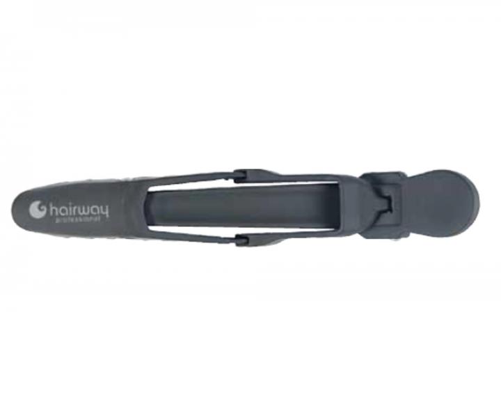 Klipsy do w�os�w gumowe Hairway - 11,5 cm - 6 szt - czarne