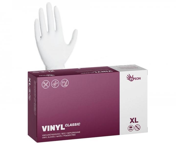 R�kawiczki winylowe Espeon Vinyl Classic bezpudrowe - bia�e