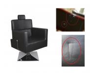Fotel fryzjerski barberski Detail Larry - czarny (68) - II. jako��, wada sk�ry, rysy na podstawie