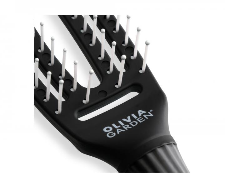 Szczotka do wosw Olivia Garden Fingerbrush Ionic Small - czarna