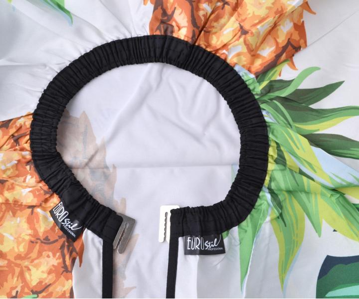 Peleryna fryzjerska do strzyenia wosw Eurostil Professional - ananas - metalowy haczyk