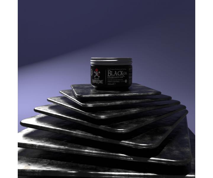 Czarny �el koloryzuj�cy do w�os�w mocno utrwalaj�cy Barbertime Hair Gel Black - 300 ml