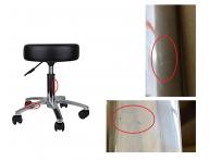 Taboret na k�kach Detail BOB - czarny (38) - II. jako�� - rysy na t�oku i podstawie