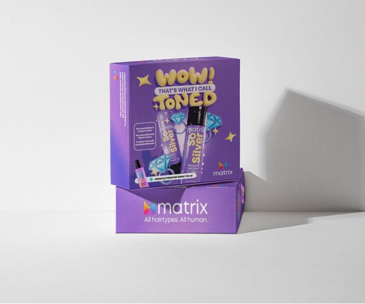 Zestaw upominkowy neutralizujcy te odcienie do wosw blond i z pasemkami Matrix So Silver