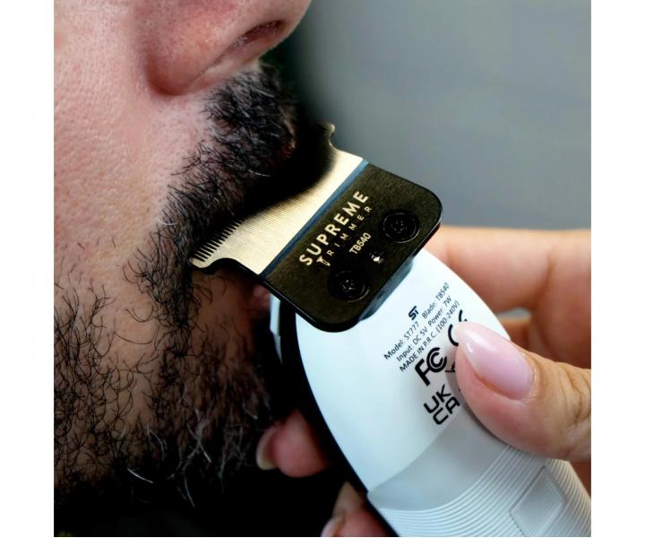 Profesjonalny trymer do w�os�w z wymiennymi akumulatorami Supreme Trimmer Recharge ST777/W - bia�y