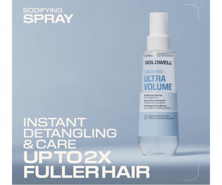 Spray nadaj�cy obj�to�� w�osom cienkim i oklapni�tym Goldwell Dualsenses Ultra Volume Bodifying Spray - 150 ml