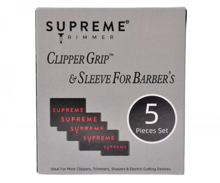Antypo�lizgowe nak�adki na maszynki do strzy�enia Supreme Trimmer Clipper Grip - czarne - 5 szt.