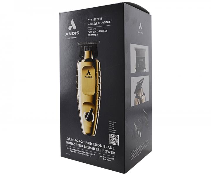Profesjonalny trymer do w�os�w Andis GTX-Exo II M-Force Cordless Trimmer 562170 - z�oty