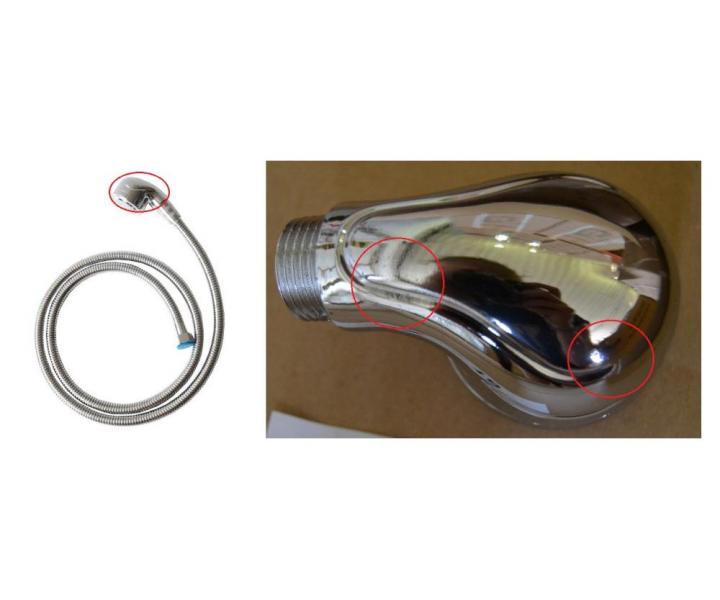 S�uchawka prysznicowa z metalowym w�em do myjni fryzjerskiej Detail - okr�g�a - 150 cm - II. jako��, otarcia