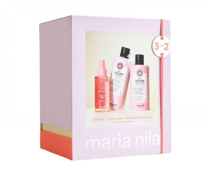 Zestaw upominkowy nadajcy objto i odywienie wosom cienkim Maria Nila Pure Volume Holiday Box