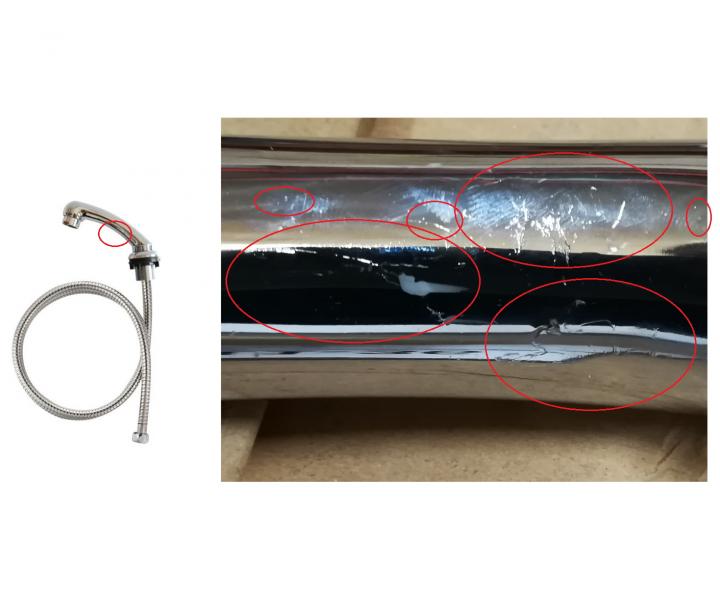 S�uchawka prysznicowa z metalowym w�em do myjni fryzjerskiej Detail - II. jako��, rysy