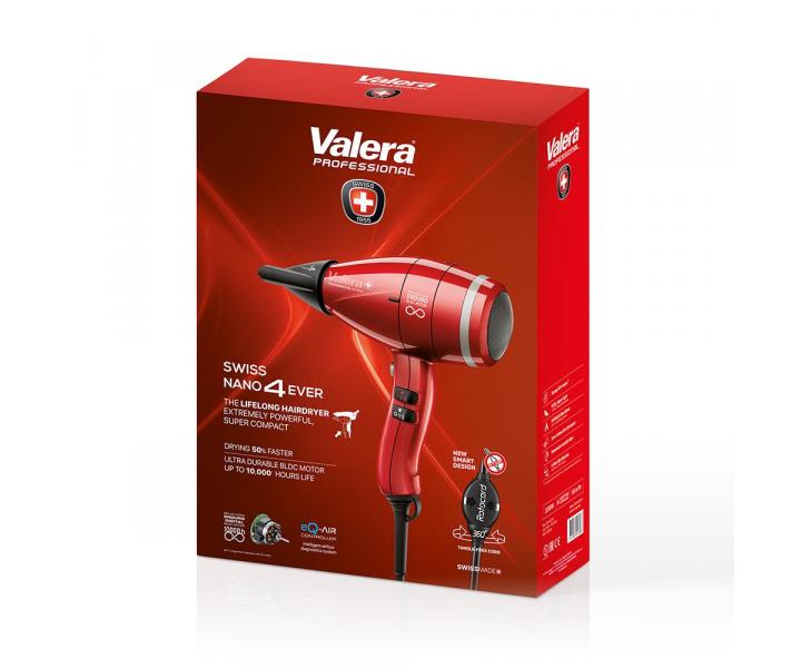 Suszarka do wosw Valera Swiss Nano4Ever eQ - 2200 W - czerwona