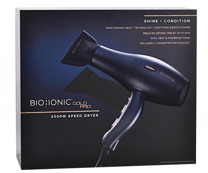 Profesjonalna suszarka do wosw Bio Ionic GoldPro Speed Dryer - 2000 W - ciemnoszara