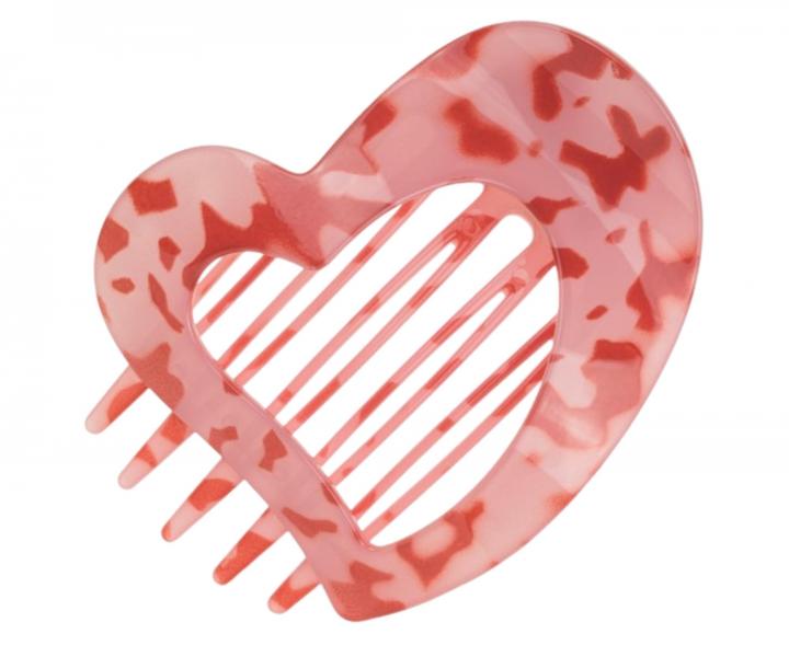 Ozdobna spinka do w�os�w Invisibobble Clipstar Lovers Hug - r�owa z marmurkowym wzorem