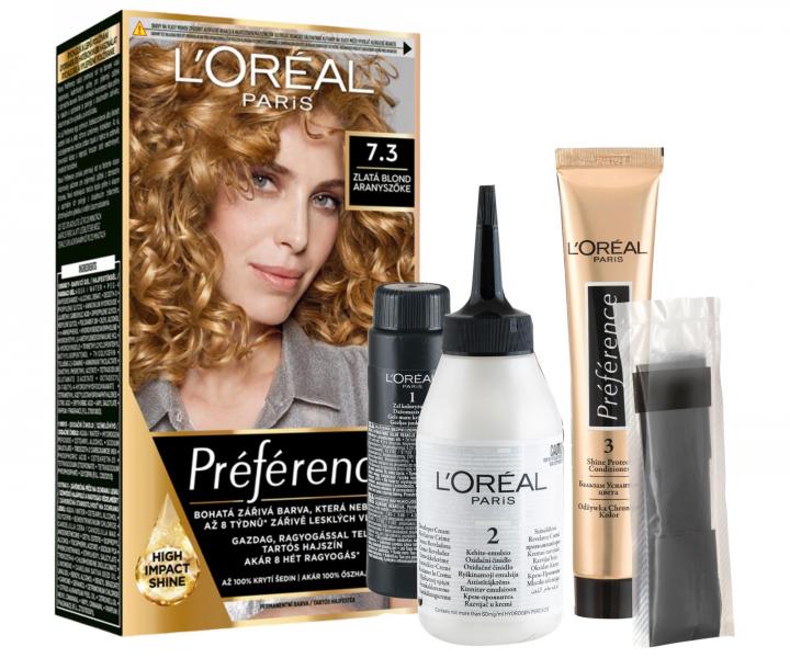 Farba do trwa�ej koloryzacji Lor�al Pr�f�rence 7.3 z�oty blond