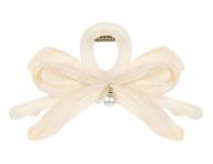 Klamra do w�os�w z kokard� i pere�k� Invisibobble Clipstar L Ballet Core - kremowa