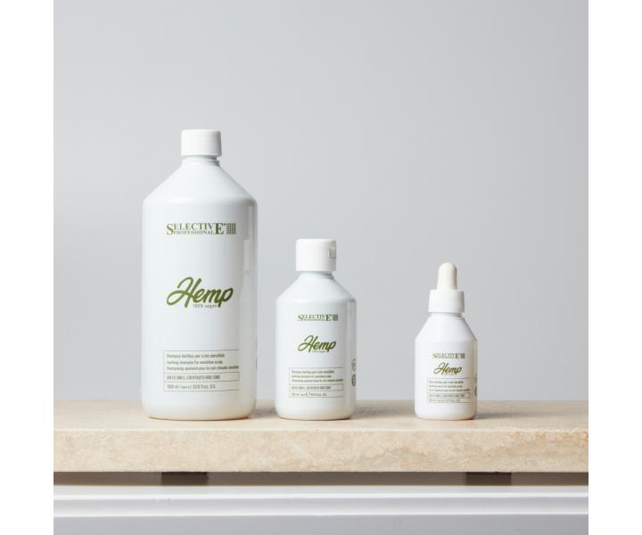Szampon kojcy do wraliwej skry gowy Selective Professional Hemp Shampoo Lenitive - 1000 ml