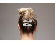 Ozdobne spinki z perekami Eurostil Professional - 7,5 cm - 2 szt