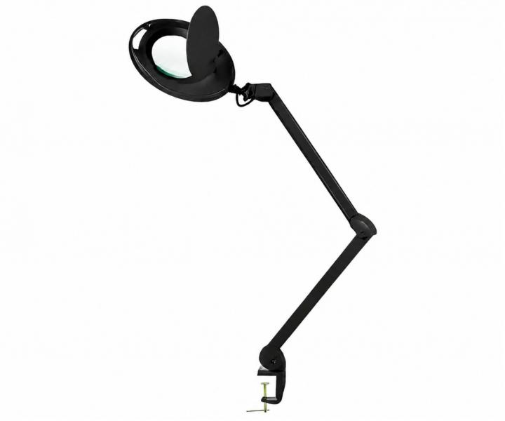 LED lampa z lup� na statywie oraz z uchwytem do blatu Weelko Mega+ Black - 5 dioptrii