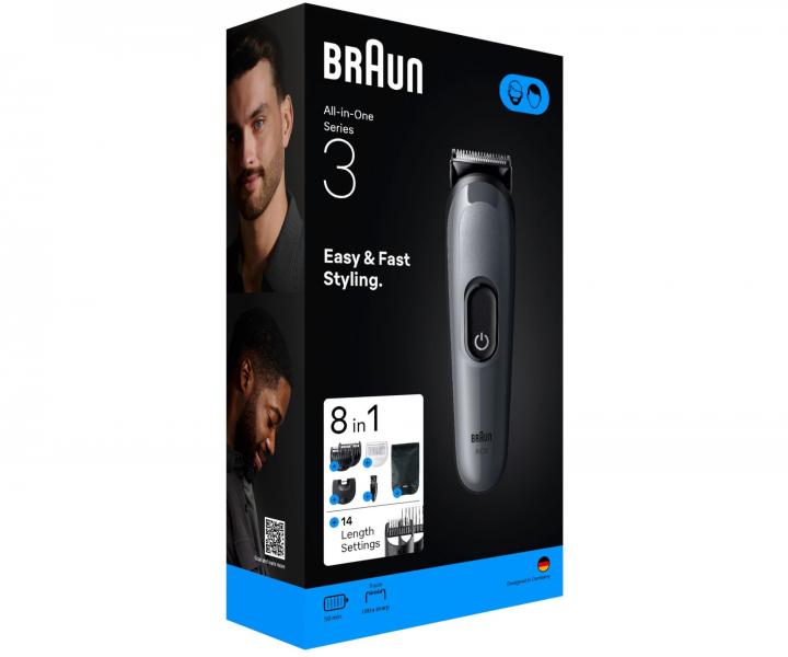 Wielofunkcyjny trymer do wosw, brody i ciaa Braun Series 3 AIO3540 - szary