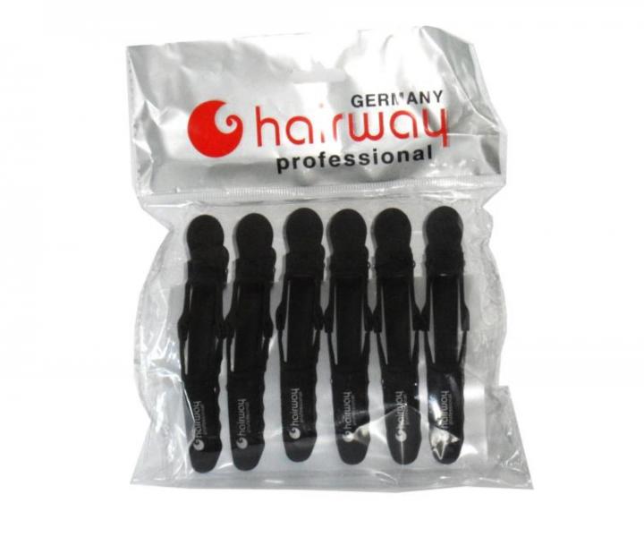 Klipsy do w�os�w gumowe Hairway - 11,5 cm - 6 szt - czarne