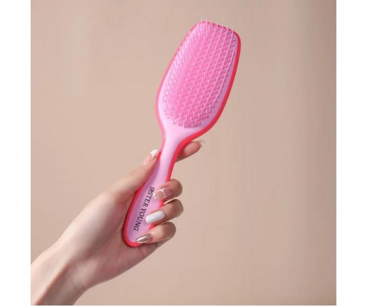 Szczotka do rozczesywania w�os�w Sister Young Ayla Hair Brush - neonowa r�owa