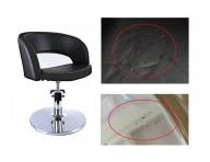 Fotel fryzjerski Detail Rio - czarny - II. jako�� - rysy na podstawie, wada sk�ry