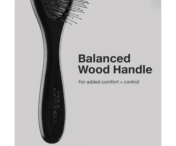 Owalna drewniana szczotka do rozczesywania w�os�w Paul Mitchell Detangling Brush - czarna