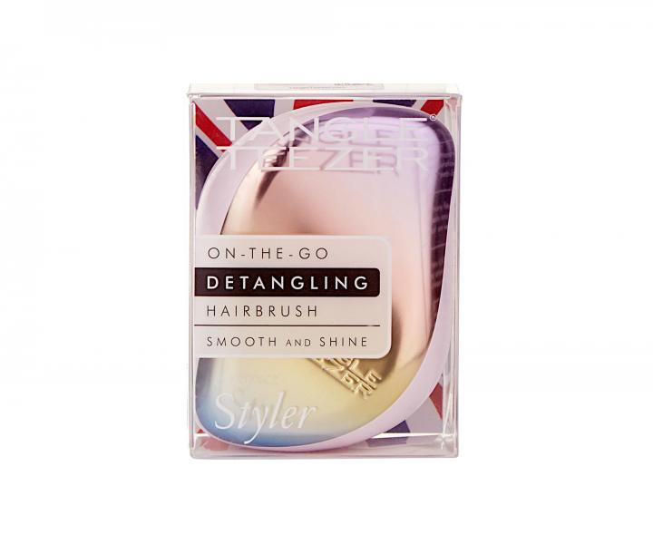 Szczotka do rozczesywania w�os�w Tangle Teezer Compact Styler Pearlescent Matte Chrome - t�czowa