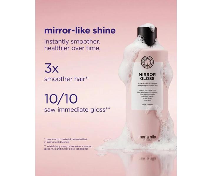 Szampon rozja�niaj�cy nadaj�cy po�ysk i wyg�adzaj�cy w�osy Maria Nila Mirror Gloss High Shine Shampoo - 350 ml