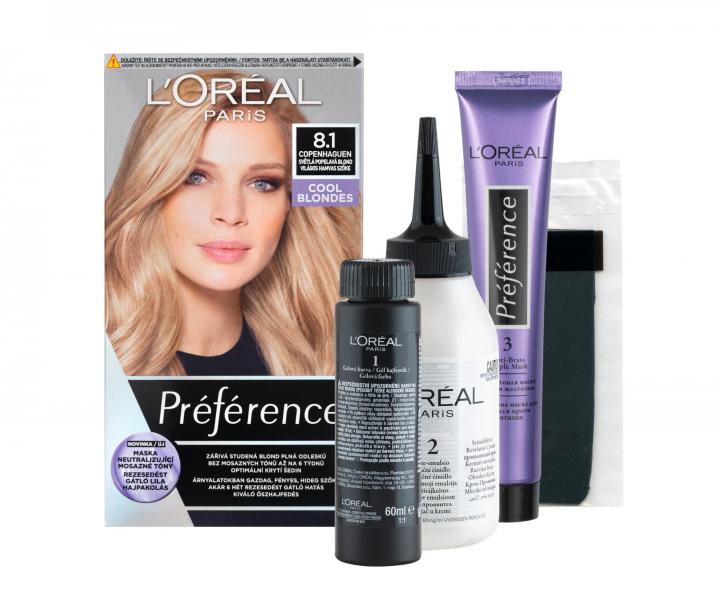 Farba do trwa�ej koloryzacji Lor�al Pr�f�rence 8.1 Copenhaguen jasny popielaty blond