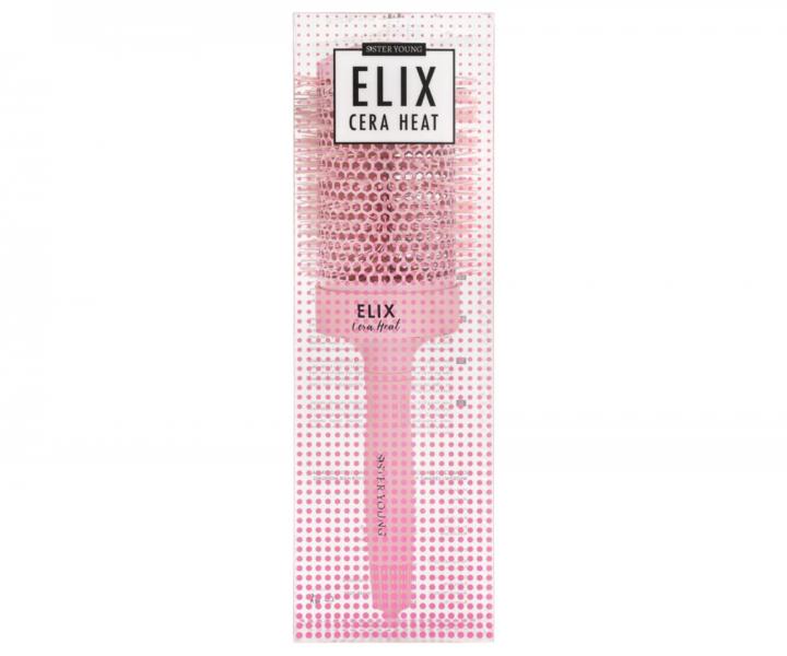 Okr�g�a szczotka z nylonowym w�osiem Sister Young Elix Cera Heat - 65 mm - r�owa