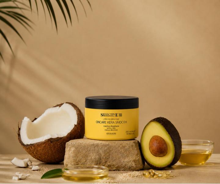 Maska wyg�adzaj�ca do w�os�w d�ugich i niesfornych Selective Professional OnCare Kera Smooth Mask - 200 ml