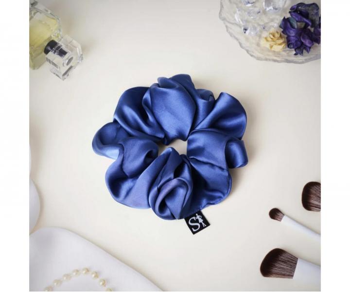 Ozdobna gumka do w�os�w z szyfonu Sister Young Scrunchie Lilu Steel Blue - stalowy niebieski