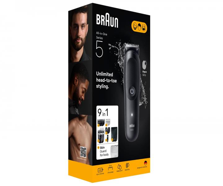 Wielofunkcyjny trymer do wosw, brody i ciaa Braun Series 5 AIO5540 - czarny